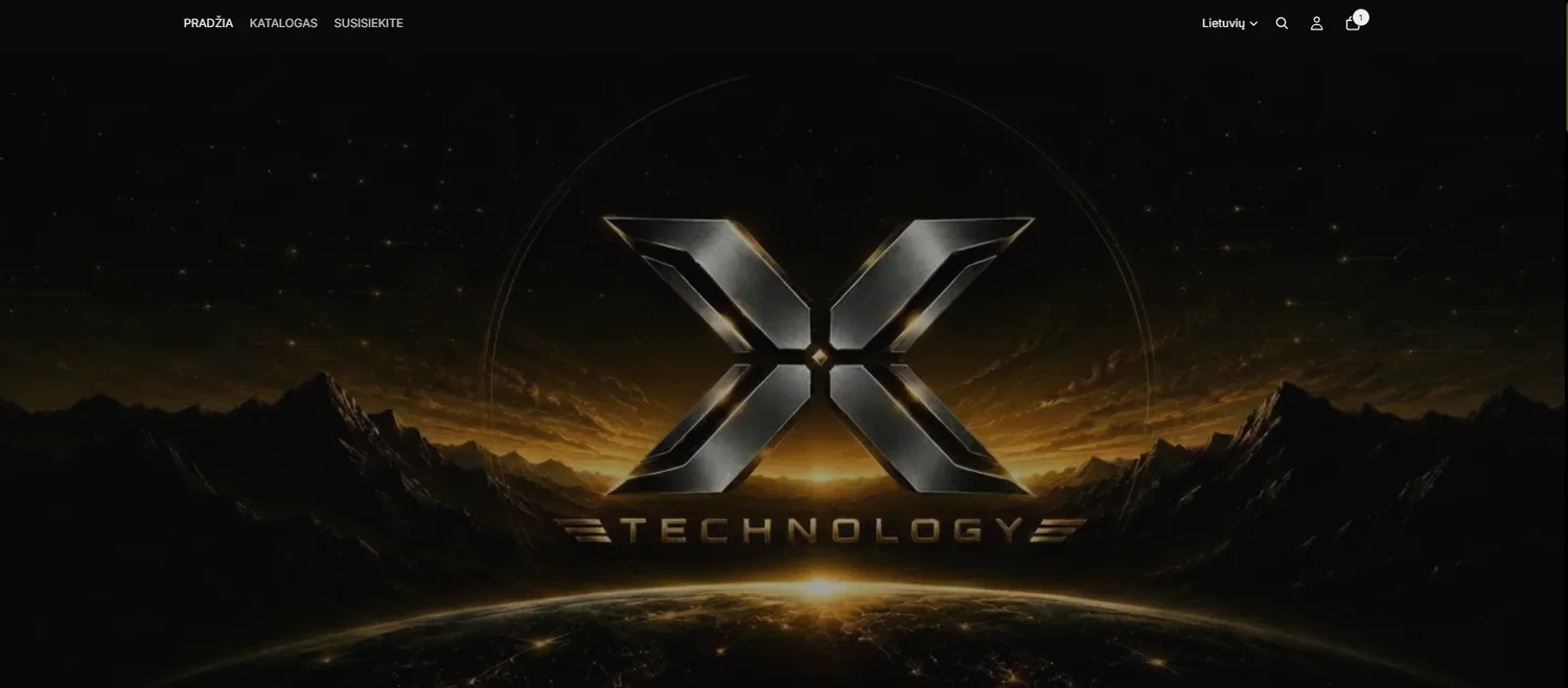 XTechnology.lt – mano sukurto projekto svetainės vaizdas